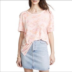 Free People Tourist Floral Print Oversized Tee Size XS NWT